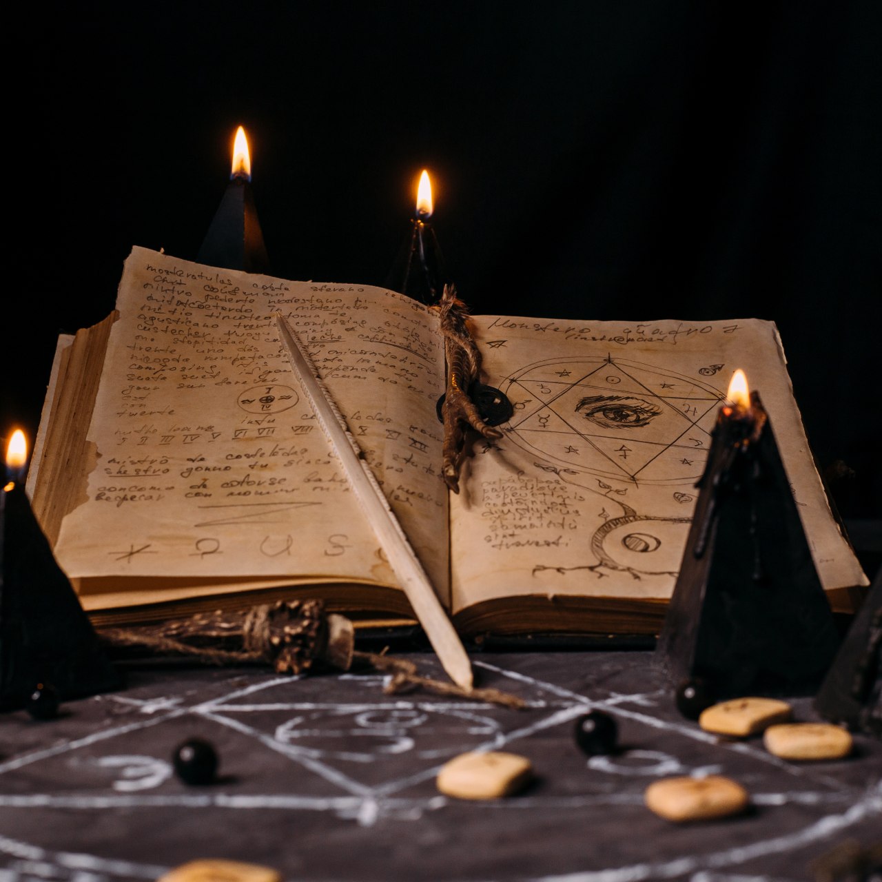 Okkulte Themen mit Magie Buch der Schatten